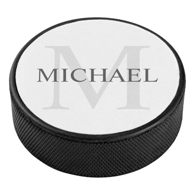 Classic Personalised Monogram and Name Hockey Puck (3/4)