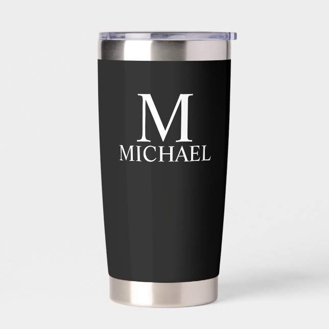 Classic Personalised Monogram and Name Insulated Tumbler (Left)