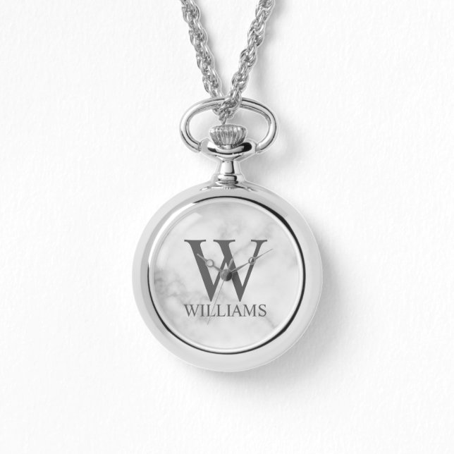 Classic Personalised Monogram and Name Watch (Front)