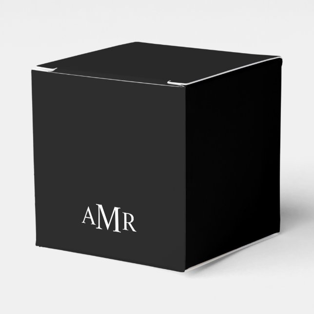 Classic Personalised Monogram Favour Box (Front Side)