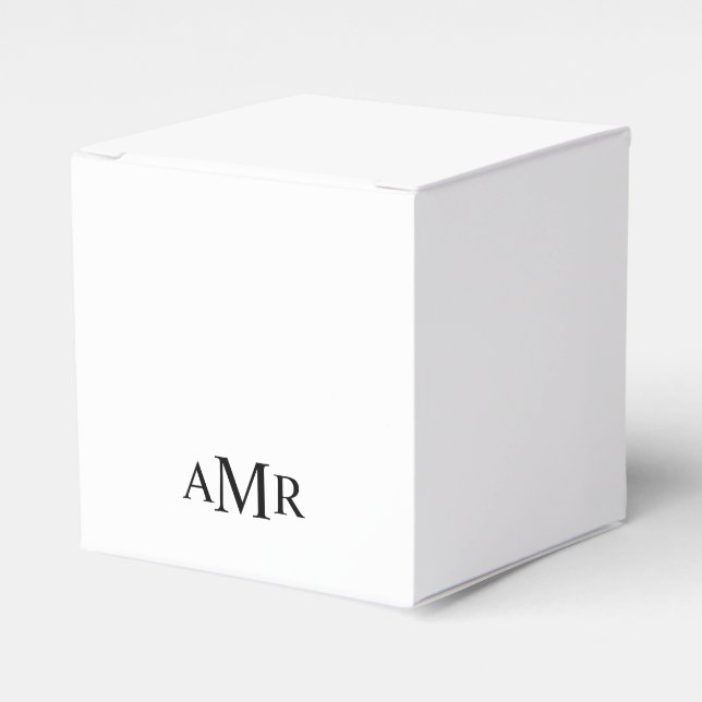 Classic Personalised Monogram Favour Box (Front Side)