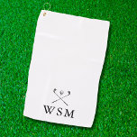 Classic Personalised Monogram Golf Clubs Golf Towel<br><div class="desc">Personalise the monogram in classic typography to create a unique golf gift and keepsake for any golfer. Designed by Thisisnotme©</div>