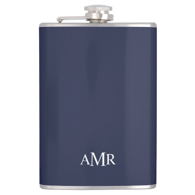 Classic Personalised Monogram Hip Flask (Front)