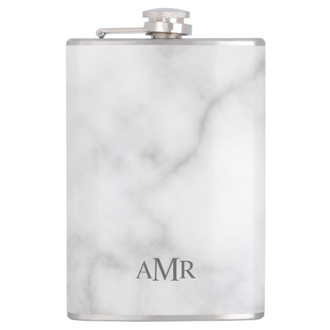 Classic Personalised Monogram Hip Flask (Front)