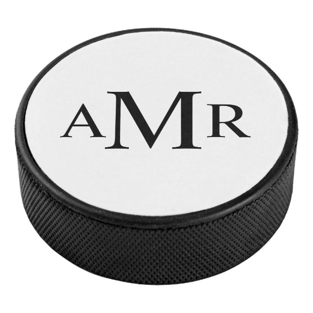 Classic Personalised Monogram Hockey Puck (3/4)