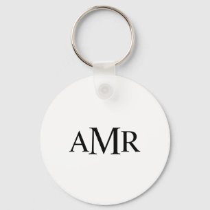 Classic Personalised Monogram Key Ring