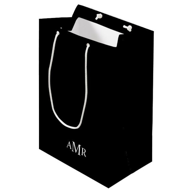 Classic Personalised Monogram Medium Gift Bag (Front Angled)