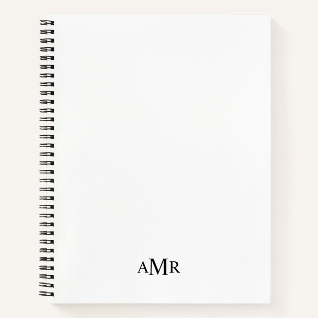 Classic Personalised Monogram Notebook (Front)