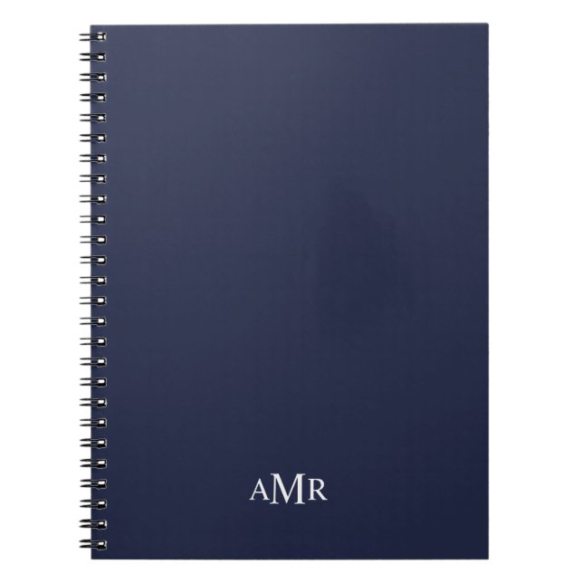 Classic Personalised Monogram Notebook (Front)