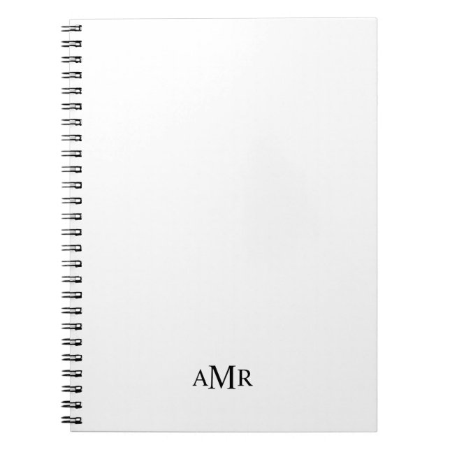 Classic Personalised Monogram Notebook (Front)