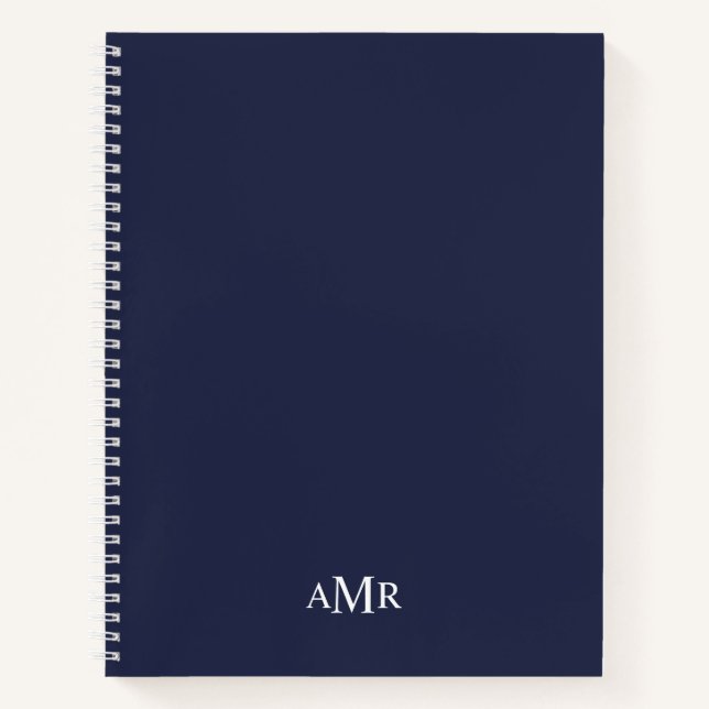 Classic Personalised Monogram Notebook (Front)