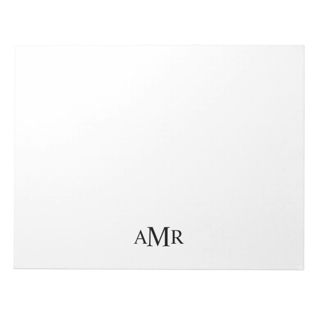 Classic Personalised Monogram Notepad (Front)