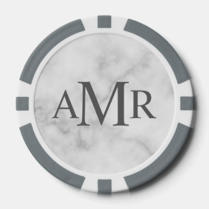 Classic Personalised Monogram Poker Chips
