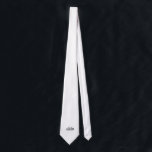Classic Personalised Monogram Tie<br><div class="desc">Classic design features personalised 3 letter initial monogram in black classic serif font style on white background.

Perfect as holiday gift,  father's day gift for dad and gift for any special occasions.</div>