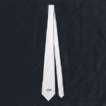 Classic Personalised Monogram Tie<br><div class="desc">Classic design features personalised 3 letter initial monogram in black classic serif font style on white background.

Perfect as holiday gift,  father's day gift for dad and gift for any special occasions.</div>