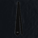 Classic Personalised Monogram Tie<br><div class="desc">Classic design features personalised 3 letter initial monogram in white classic serif font style on black background.

Perfect as holiday gift,  father's day gift for dad and gift for any special occasions.</div>