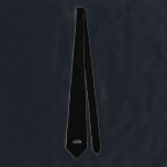 Classic Personalised Monogram Tie<br><div class="desc">Classic design features personalised 3 letter initial monogram in white classic serif font style on black background.

Perfect as holiday gift,  father's day gift for dad and gift for any special occasions.</div>