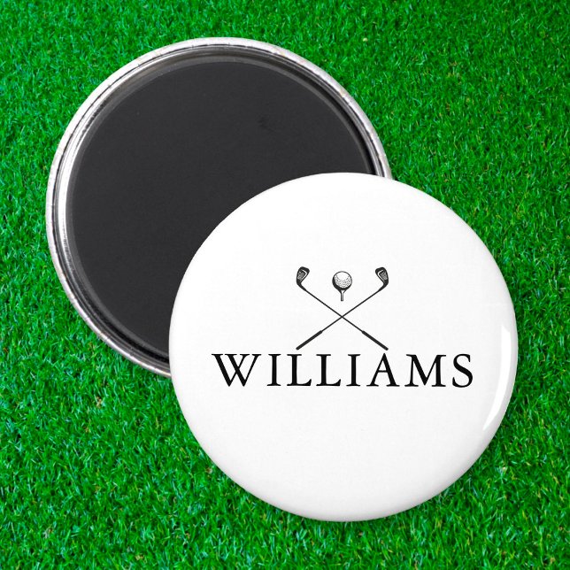 Classic Personalised Name Golf Clubs Magnet (Creator Uploaded)