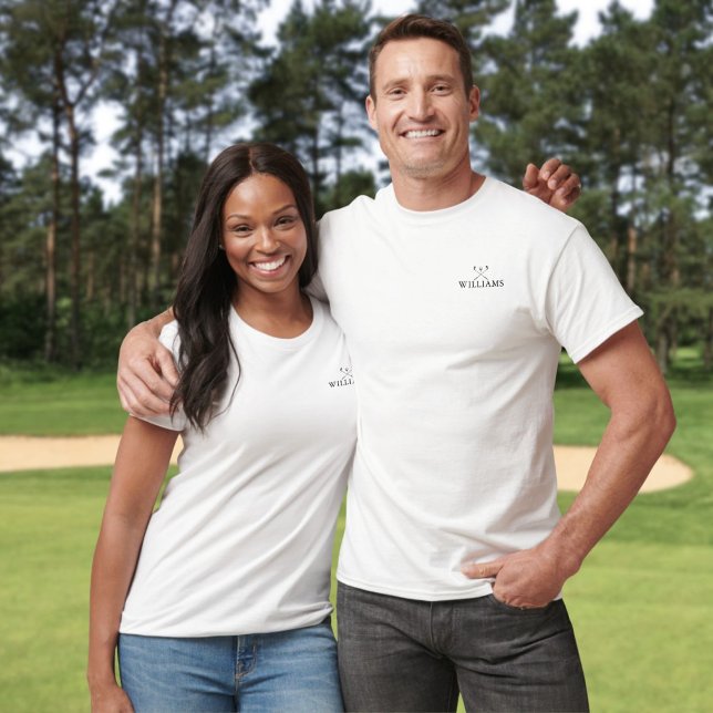 Classic Personalised Name Golf Clubs T-Shirt (Classic Personalized Name Golf Clubs T-Shirt)