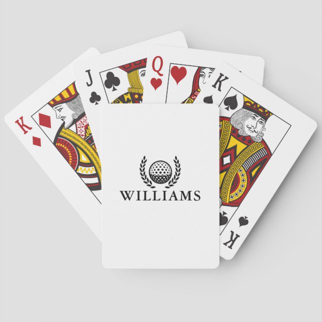 Classic Personalised Name Monogram Playing Cards (Back)