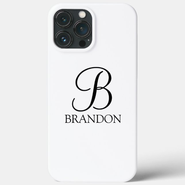 Classic Personalised Script Monogram and Name Case-Mate iPhone Case (Back)