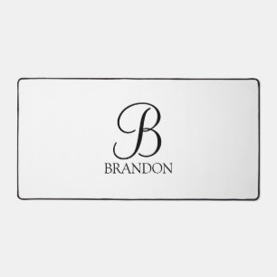 Classic Personalised Script Monogram and Name Desk Mat