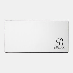 Classic Personalised Script Monogram and Name Desk Mat