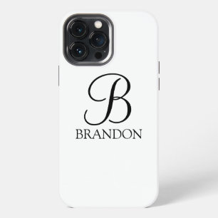 Classic Personalised Script Monogram and Name iPhone 13 Pro Max Case