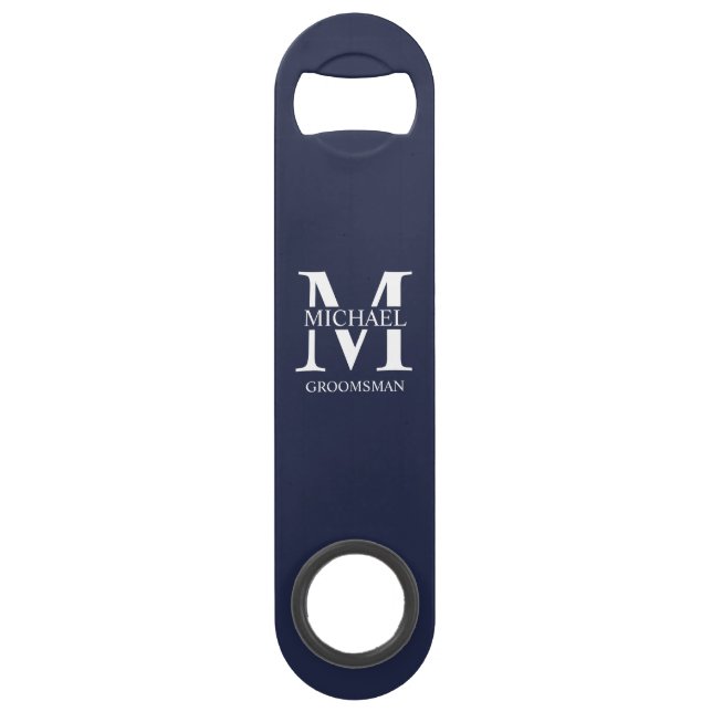Classic Personalized Groomsman Monogram and Name (Front)