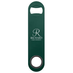 Classic Personalized Groomsman Monogram and Name