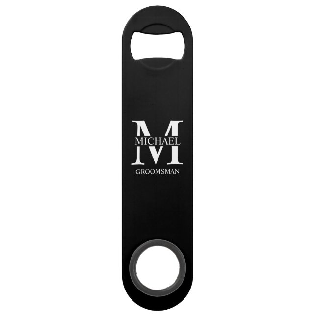 Classic Personalized Groomsman Monogram and Name (Front)