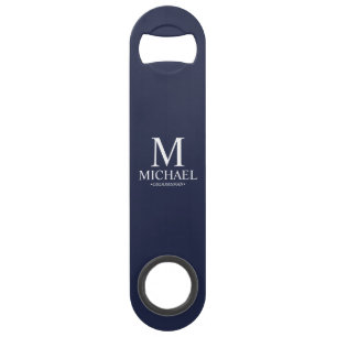 Classic Personalized Groomsman Monogram and Name