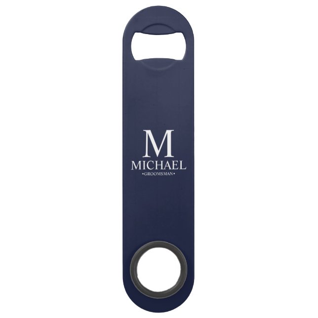 Classic Personalized Groomsman Monogram and Name (Front)