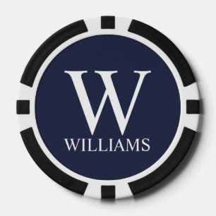 Classic Personalized Monogram and Name Poker Chips