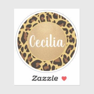 Classic Personalized Name Leopard Animal Print