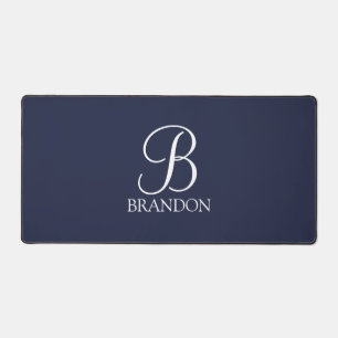 Classic Personalized Script Monogram and Name Desk Mat