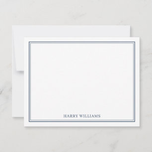 Classic Personalized Stationery Minimalist Mens Card