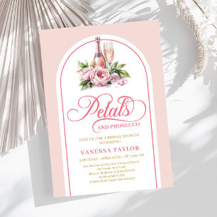 Classic petals and prosecco invite custom layout
