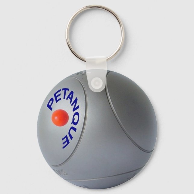 Classic Petanque ball design Key Ring (Front)