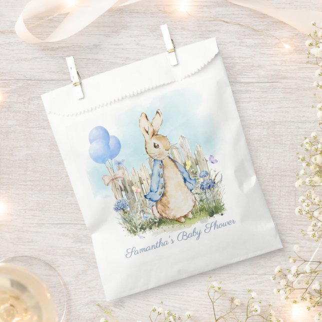 Classic Peter Rabbit Baby Shower Favours Favour Bag (Clipped)