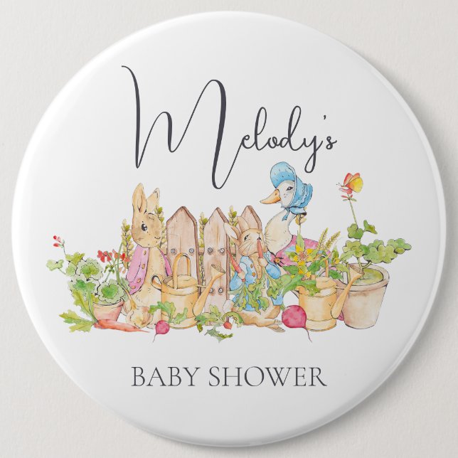 Classic Peter Rabbit Round Badge (Front)