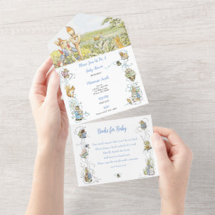 Classic Peter the Rabbit Baby Shower All In One In All In One Invitation