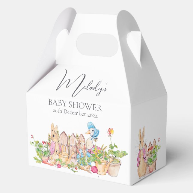 Classic Peter the Rabbit Baby Shower Favor Boxes (Front)