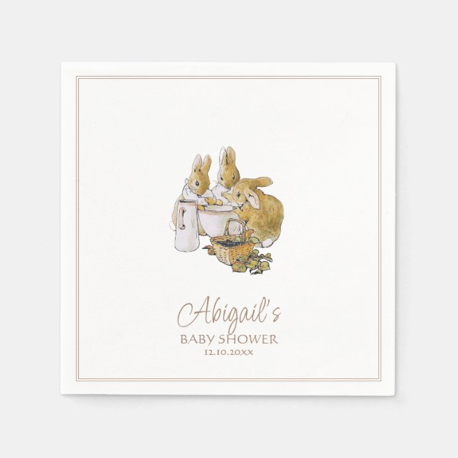Classic Peter the Rabbit Baby Shower Napkin (Front)
