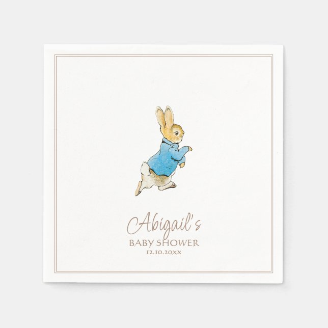 Classic Peter the Rabbit Baby Shower Napkin (Front)
