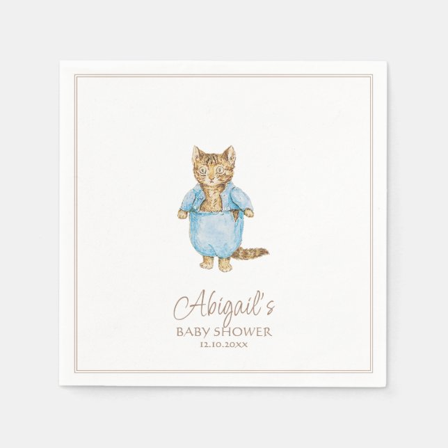 Classic Peter the Rabbit Baby Shower Napkin (Front)