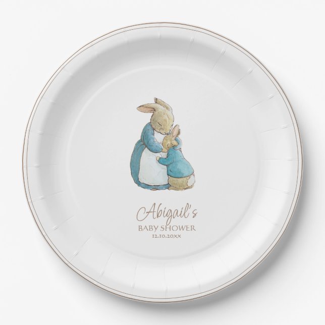Classic Peter the Rabbit Baby Shower Paper Plate (Front)