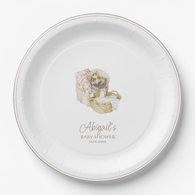 Classic Peter the Rabbit Baby Shower Paper Plate (Front)