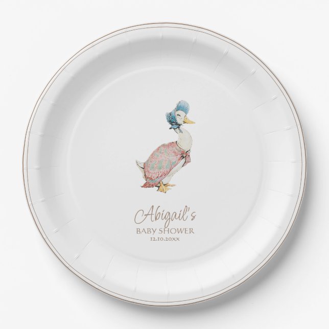 Classic Peter the Rabbit Baby Shower Paper Plate (Front)