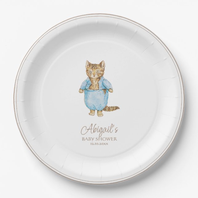 Classic Peter the Rabbit Baby Shower Paper Plate (Front)